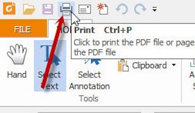 Nhấn tổ hợp Ctrl + P hoặc biểu tượng Print để thiết lập in 