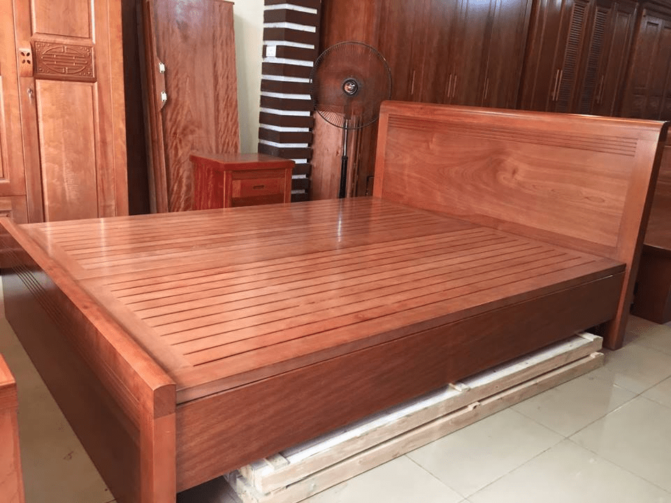 Giường gỗ xoan đào vô cùng bền chắc và đảm bảo sử dụng lâu dài  