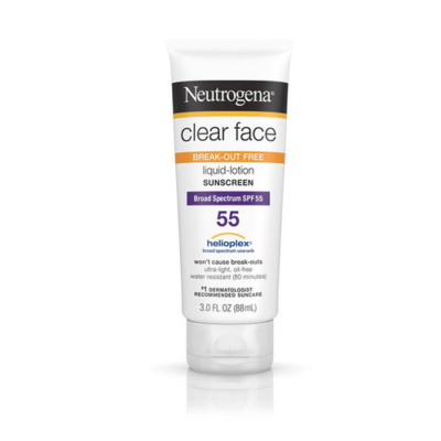 Kem chống nắng Neutrogena Clear Face Liquid – Lotion Sunscreen Broad Spectrum SPF 55+