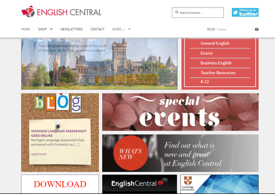 Trang web học từ vựng English Central